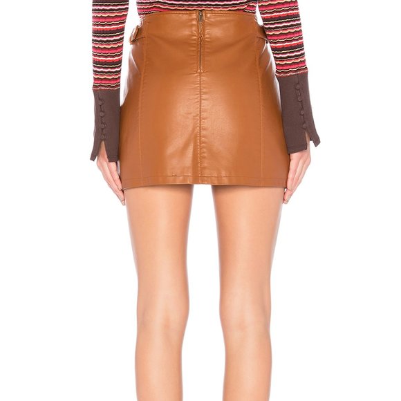 NWT Free People Charli Vegan Skirt - Picture 3 of 4
